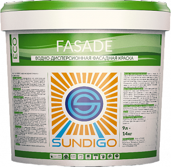 SUNDIGO ECO FASADE ВД-АК-101 (BW) Грунт-краска 9л/14кг