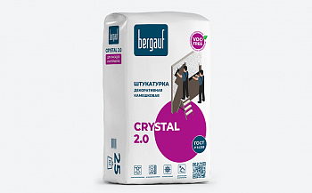 Bergauf Crystal 2мм штукатурка декоративная камешковая зерно 25кг ЗИМА (56шт/п)