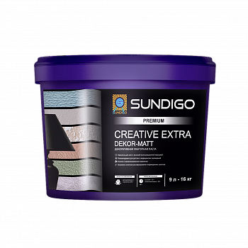 Паста декоративная SUNDIGO PREMIUM CREATIVE DEKOR MATT RAL9010 9л/16кг