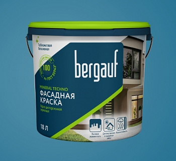 Bergauf Mineral Techno Краска водно-дисперсионная акриловая для фасадных работ база А ЛЕТО-ЗИМА 18л 
