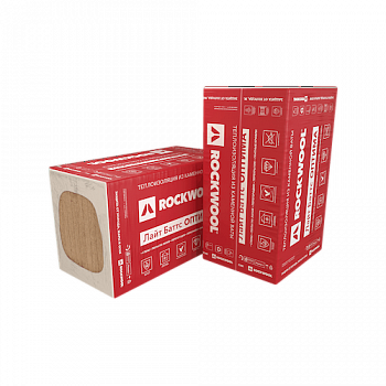 Утеплитель Плиты ЛАЙТ БАТТС ОПТИМА ROCKWOOL (10шт/упак=6м2/0,3м3 ) 1000х600х50мм