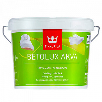TIKKURILA BETOLUX AKVA краска для полов С Полуглянцевая 0,9