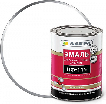 Лакра ПФ-115 эмаль бел. гл 0,9 кг