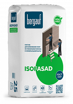 Bergauf Isofasad клей для пенополистирола, минваты 25кг (56шт/п)