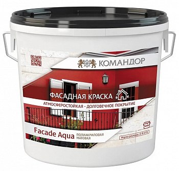 Фасадная краска FACADE AQUA база3, 0,9л