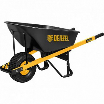 Тачка строительная усиленная 140 л, 230 кг, колесо 15х6.00-6, арт 68999 DENZEL МИ