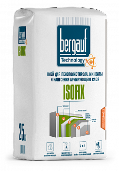 Bergauf Isofix WINTER клей для пенополистерола,минваты и нанесения армирующего слоя 25кг (56шт/п)