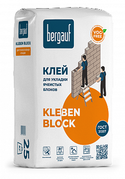 Bergauf Kleben Block Клей для ячеистых блоков 25кг (56шт/п)