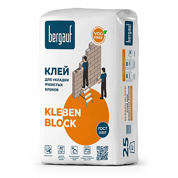 Bergauf Kleben Block Клей для ячеистых блоков морозостойкий 25кг (56шт/п)