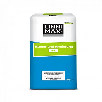 Состав клеевой и базовый штукатурный LINNIMAX 96 Kleber und Armierung / 96 Клебер унд Армирунг 25 кг